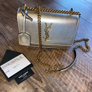 Saint Laurent metallic gold sunset bag
